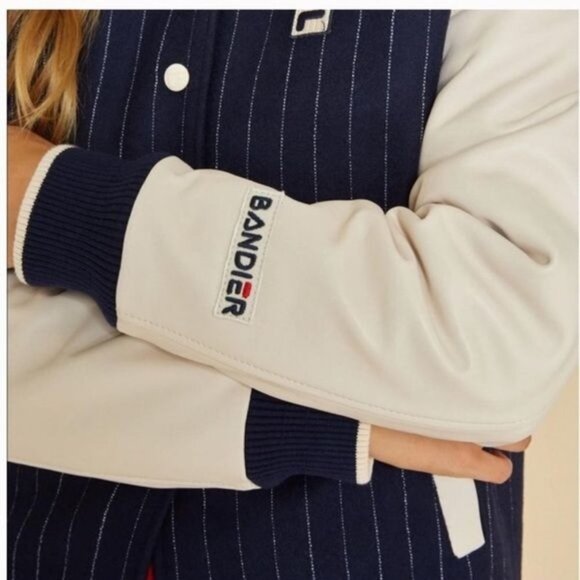 NWT Fila x Bandier Melton Wool Varsity Jacket Size XS - Picture 3 of 13